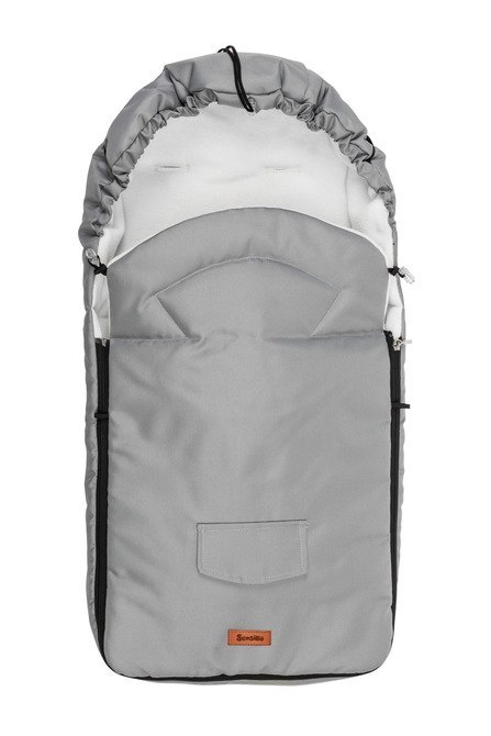 ŚPIWOREK POLAR LIGHT GREY DO WÓZKA (95x40)