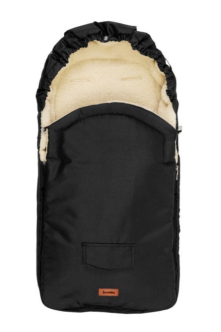 ŚPIWOREK WEŁNA BLACK DO WÓZKA (95x40)