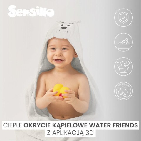 WATERFRIENDS OKRYCIE KĄPIELOWE 100x100 KRÓLIK PINK