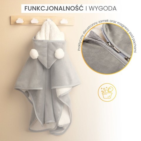 PONCZO SAMOCHODOWE PLUSZ BEŻOWY