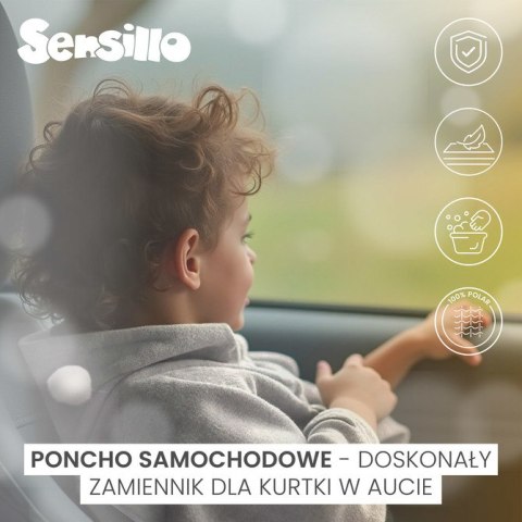 PONCZO SAMOCHODOWE PLUSZ BEŻOWY