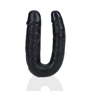 U Shaped Double Dildo 12,7 cm - Black RealRock
