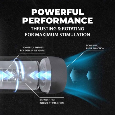 Vortex - Suction Rotation and Thrusting Masturbator Pump - Gun Metal Pumped