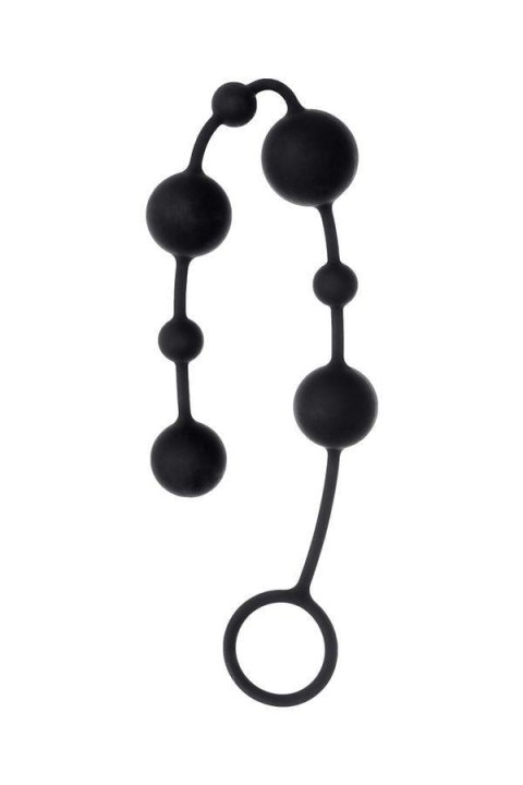 Anal beads Toyfa A-toys Coron, with balls, silicone, black, 35,9 cm A-Toys