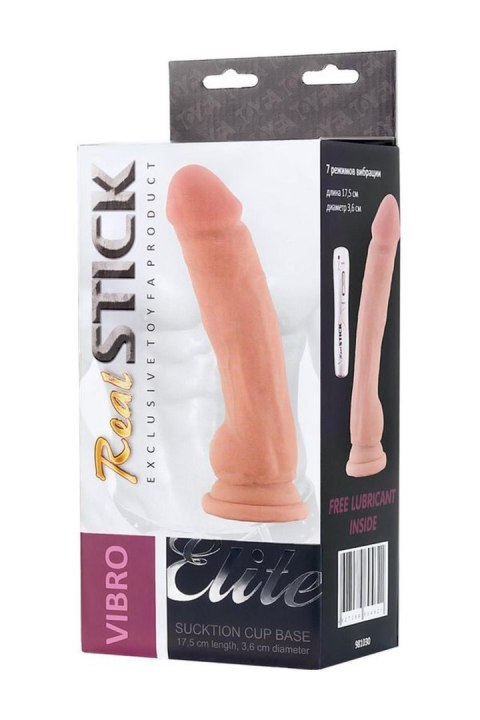 RealStick Elite, Vibrator on a suction cup, body, 7 vibration modes, 17 cm RealStick Elite by TOYFA