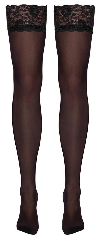 Stockings black L Cottelli LEGWEAR