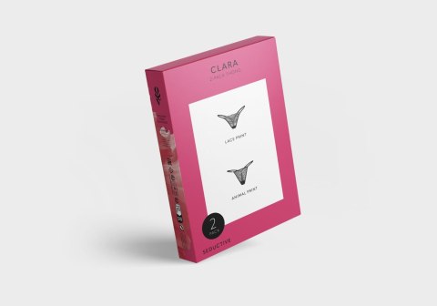 Clara 2-pak stringi L/XL Obsessive