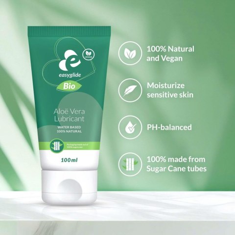 EasyGlide - Bio & Natural Waterbased Lubricant Aloe Vera 100 ml EasyGlide