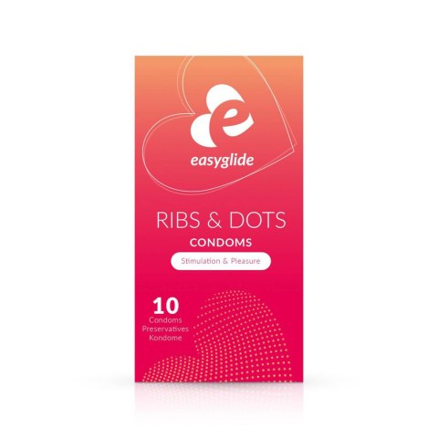 EasyGlide - Ribs and Dots Condoms 10 pcs EasyGlide