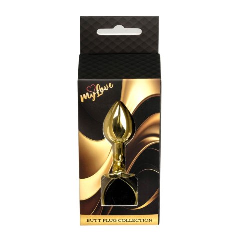 MyLove Toys - Jewellery Gold Heart PLUG- Black MyLove Toys