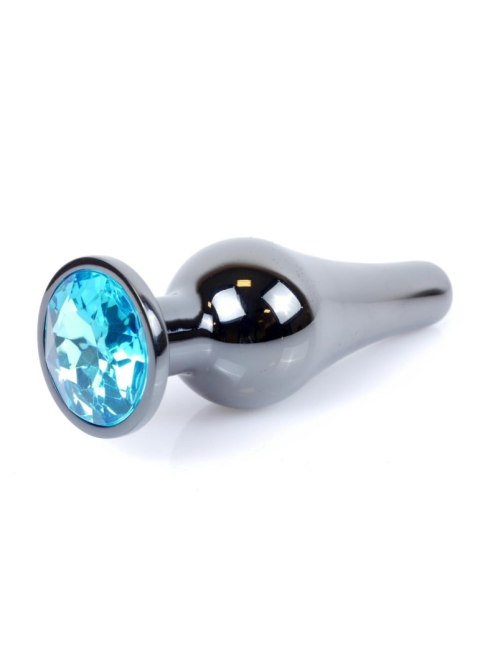 MyLove Toys - Jewellery Dark Silver BUTT PLUG- Light Blue MyLove Toys