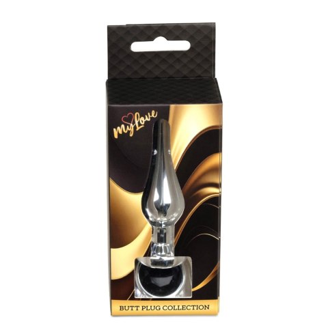 MyLove Toys - Jewellery Silver BUTT PLUG- Black MyLove Toys