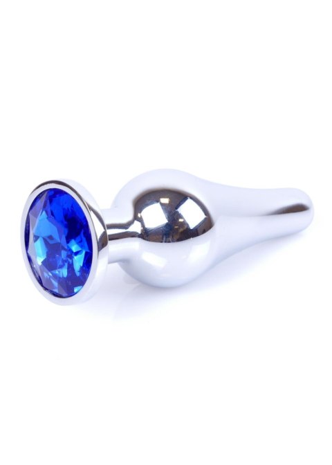 MyLove Toys - Jewellery Silver BUTT PLUG- Dark Blue MyLove Toys