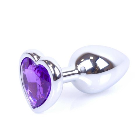 MyLove Toys - Jewellery Silver Heart PLUG- Purple MyLove Toys
