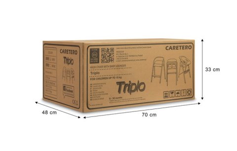 KRZESEŁKO DO KARMIENIA 3W1 TRIPLO GREY