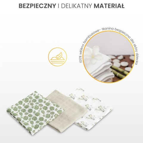 PIELUCHA BAMBUSOWA 3-pak SŁONIK GREY 70X80