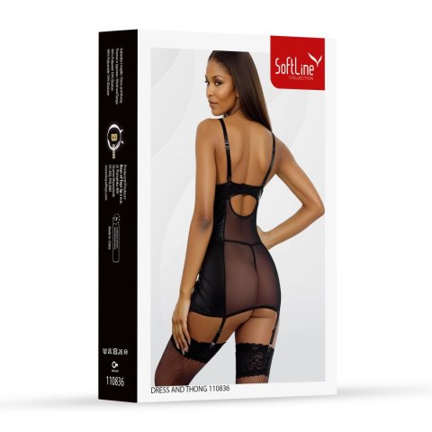 Set dress and thongs 110836 black L SoftLine Collection