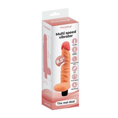 Soft vibrator with testicles 21 cm - The Real Deal Fantasy