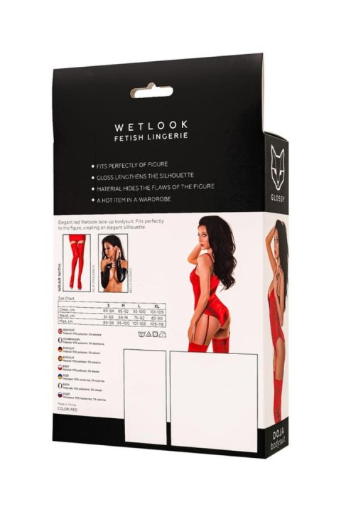 Wetlook Doja bodysuit - red XL Glossy