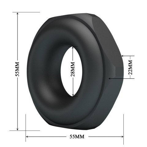 Crazy Bull Jarvius Super Soft Silicone Cock Ring - Black Crazy Bull