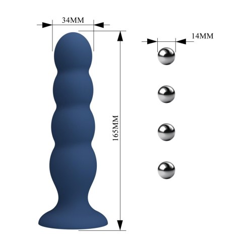 Mr. Play Metal & Liquid Silicone Anal Plug with 4 Metal Balls Mr. Play