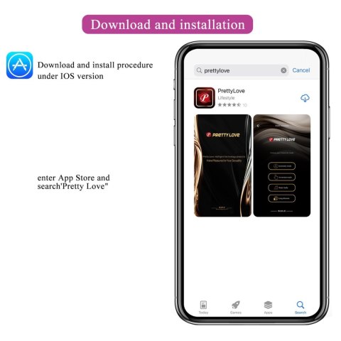 PRETTY LOVE - Klay, 10 vibration functions 10 thrusting settings Mobile APP remote control Pretty Love