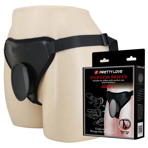Pretty Love Fogg II Black Universal Harness Briefs Pretty Love