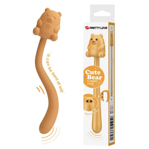 CUTE BEAR, Flirting Stick, 7 vibration functions, Magnetic USB charging Pretty Love