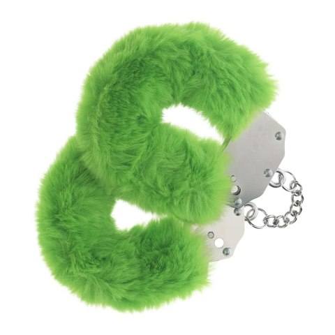 Heavy-duty Fluffy Handcuffs - Green Ouch!