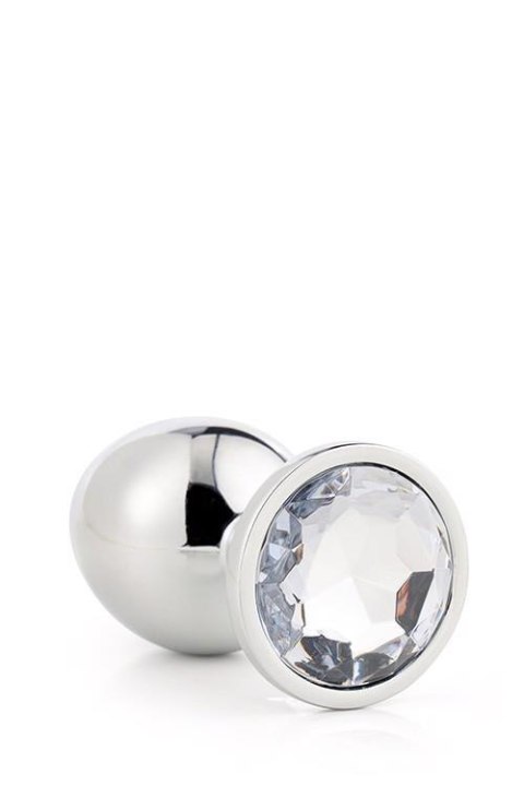 Korek analny srebrny z kamieniem Gleaming Love mały 7 cm Dream Toys