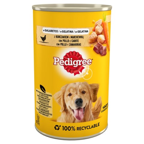 Pedigree Mokra Karma Dla Dorosłych Psów Z Kurczakiem I Warzywami W Galaretce 400g Pedigree