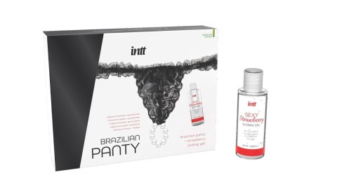Zestaw Intt figi czarne z perłowym pierścieniem i żelem truskawkowym 50ml Intt