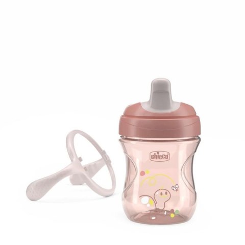 180622 KUBEK NIEKAPEK Z TWARDYM USTNIKIEM 200ML 6+ RÓŻOWY
