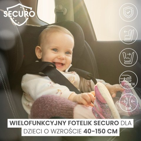 FOTELIK SECURO I-SIZE LIGHT GREY (40-150)