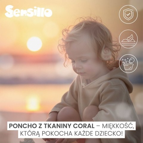 PONCZO KĄPIELOWE CORAL PINK