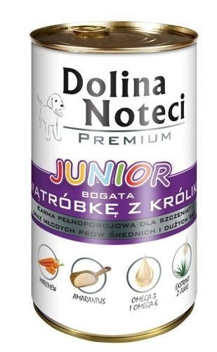 Dolina Noteci Premium Junior Bogata W Wątróbkę Z Królika 400g Dolina Noteci
