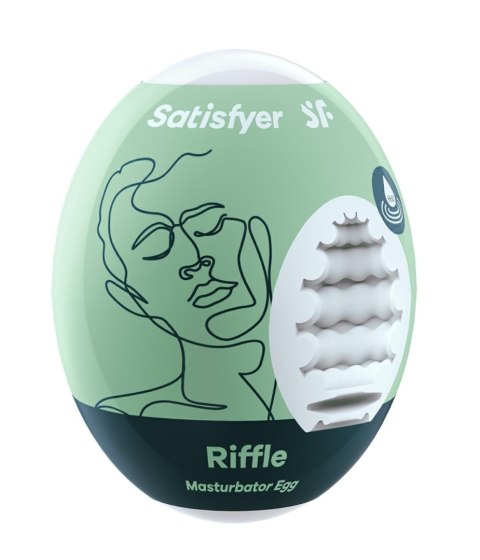 Jajko masturbator hydroaktywne Satisfyer Eggcited Riffle jasnozielone 7 cm Satisfyer