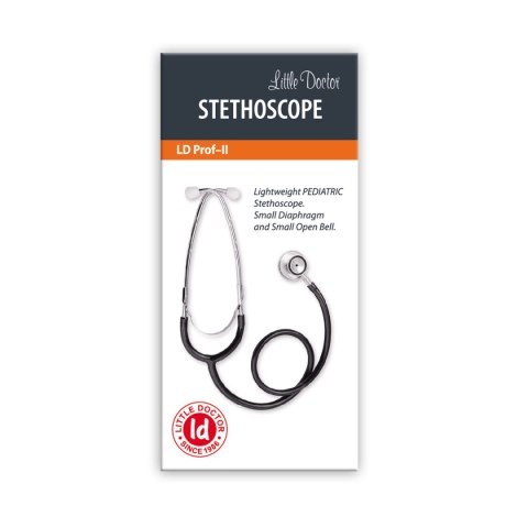 LD Prof - II Stetoskop pediatryczny czarny/dwugłowicowy/ LITTLE DOCTOR