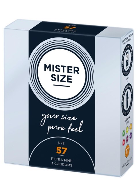 MISTER SIZE 57mm Condoms 3pcs Natural Mister Size