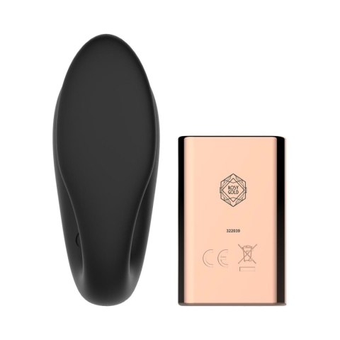 Rosy Gold - C-Shape Vibrator with Luxury Charging Case - Black Rosy Gold