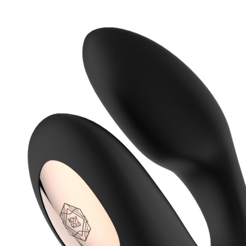 Rosy Gold - C-Shape Vibrator with Luxury Charging Case - Black Rosy Gold