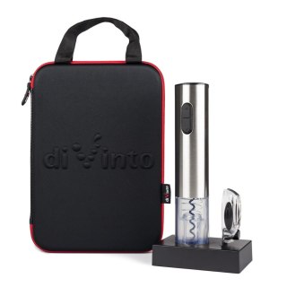 Elektryczny korkociąg Silver Twister Deluxe - otwieracz do wina w etui DiVinto