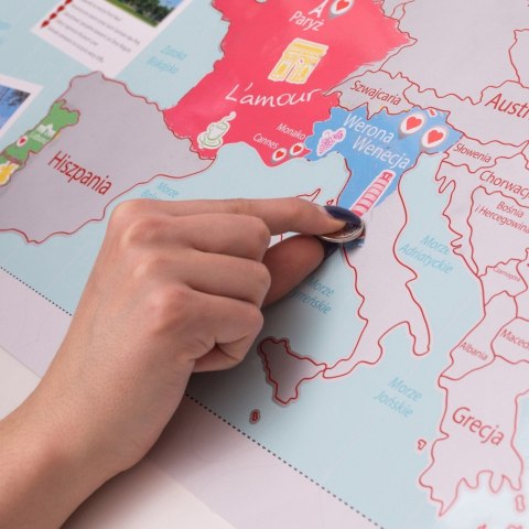 Mapa Zdrapka dla Dwojga prezent na Walentynki ŚLUB Froster