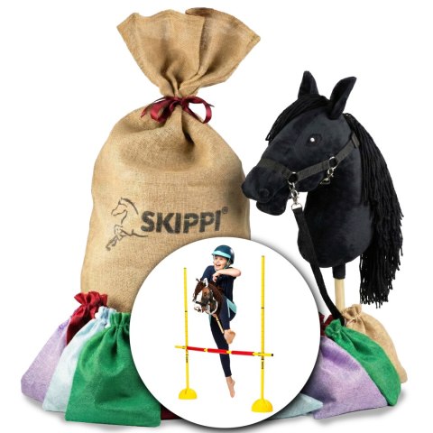Worek prezentowy Hobby Horse Skippi z koniem czarnym i przeszkodą Skippi