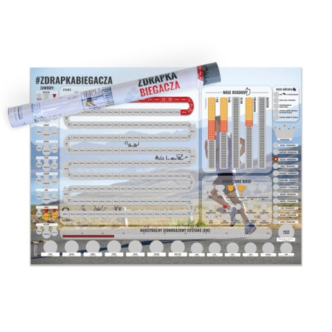 Zdrapka Biegacza plakat do zdrapywania PREZENT Froster