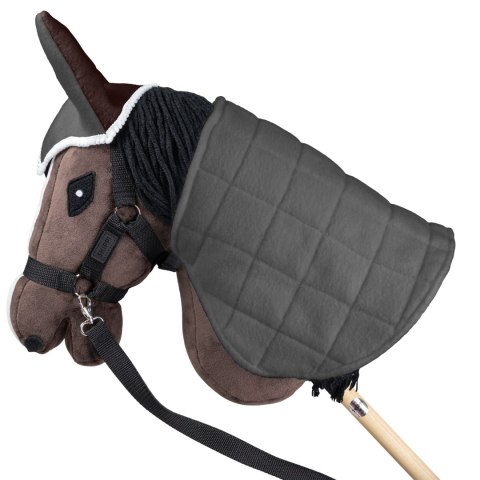 Derka dwustronna i nauszniki Skippi dla Hobby Horse - szary i brązowy Skippi