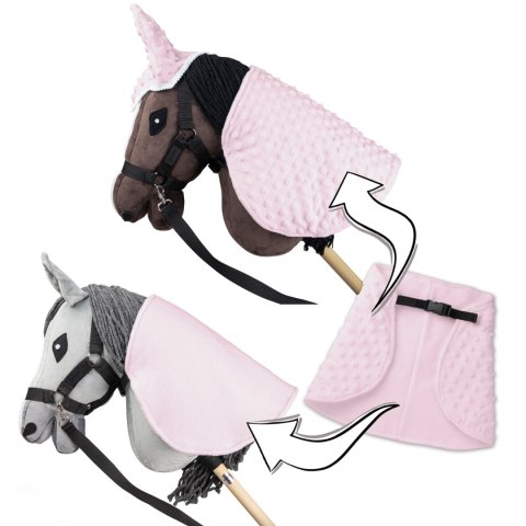 Derka i nauszniki Skippi dla Hobby Horse - różowy - uniwersalny rozmiar Skippi