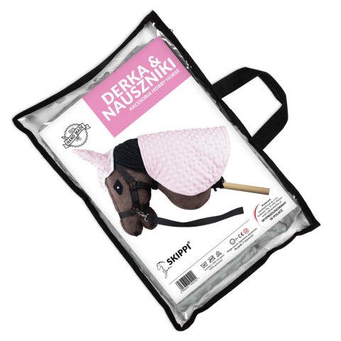 Derka i nauszniki Skippi dla Hobby Horse - różowy - uniwersalny rozmiar Skippi