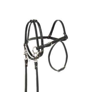 Skippi Ogłowie dla Hobby Horse - wodze, wędzidło, ekoskóra - czarne Skippi