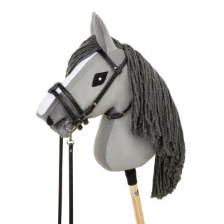 Skippi Ogłowie dla Hobby Horse - wodze, wędzidło, ekoskóra - czarne Skippi